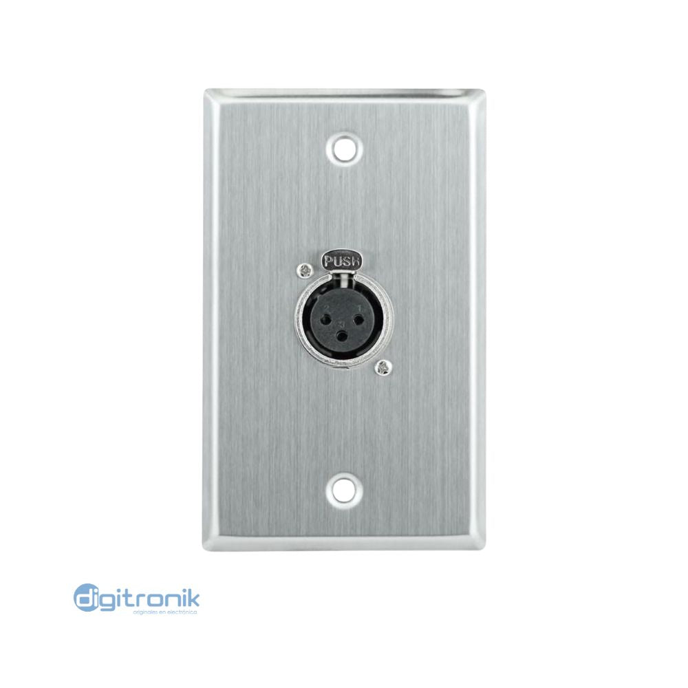 PLACA DE MONTAJE FACE PLATE 1 XLR HEMBRA NETCOM PE-XLR101