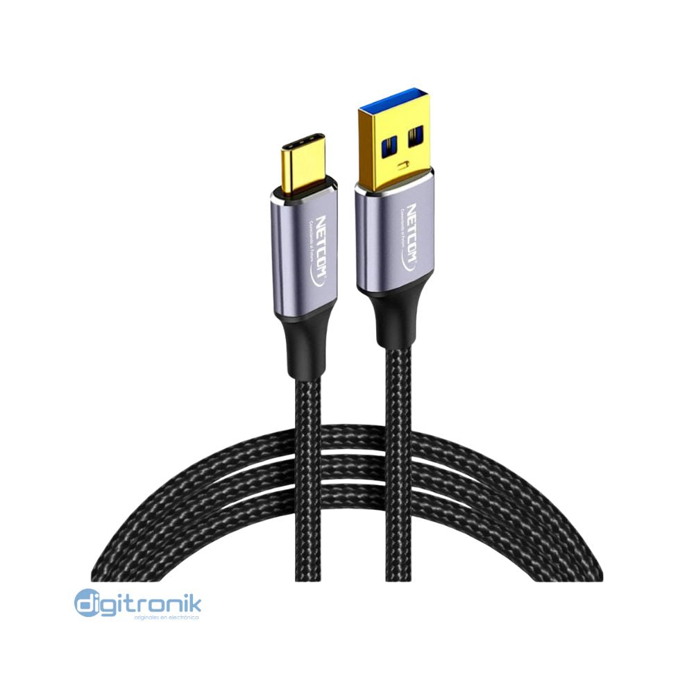 CABLE USB A TIPO-C V3.2 GEN 2 VELOCIDAD 10GBPS CARGA 60W DE 5M PE-CA0205