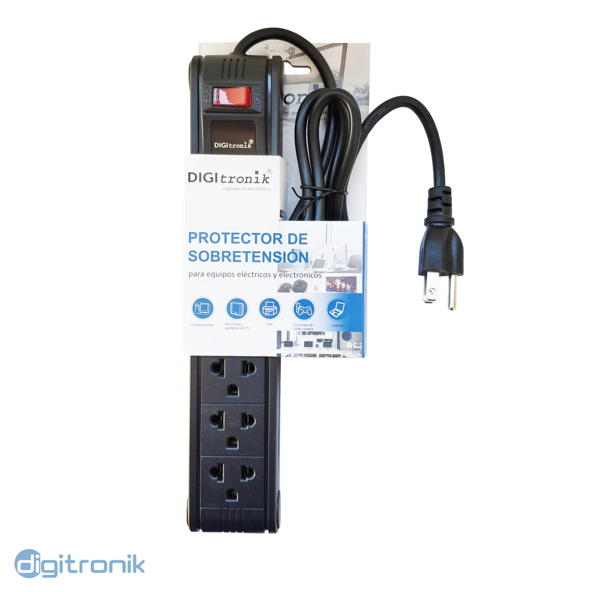 Supresor de picos 6 tomas Digitronik DK-221-10A