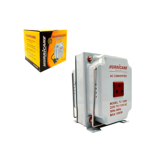 TRANSFORMADOR 1000W 220-110V HURRICANE PLOMO TC-1000
