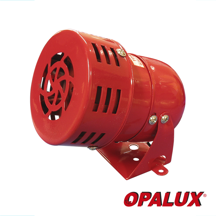 SIRENA CON VENTILADOR 220VAC COLOR ROJA OPALUX TDH-220