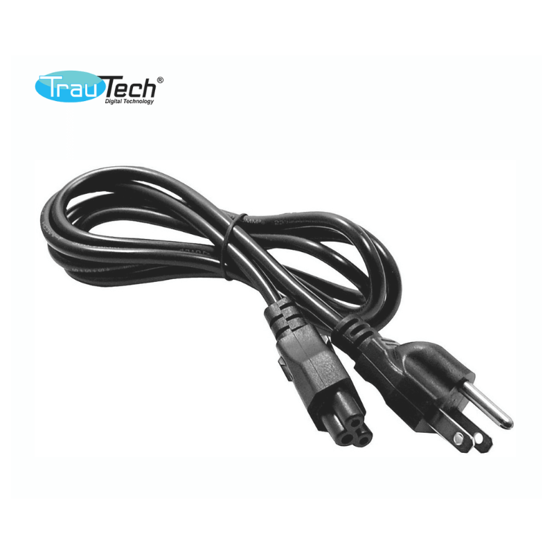 CABLE DE PODER TREBOL DE 1.80MTS CALIBRE 3X18 AWG TRAUTECH PE-AC0031