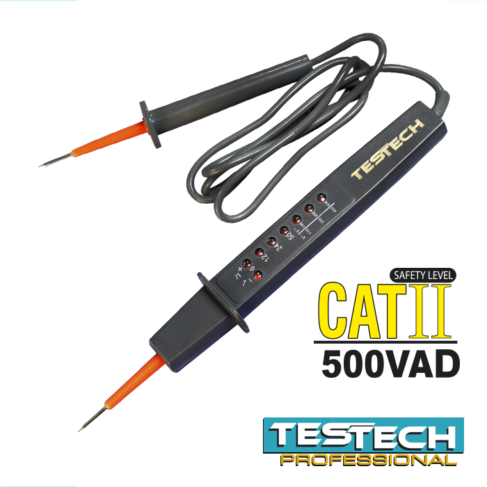 DETECTOR DE VOLTAJE TESTECH CATII 6V-400VAC TTEST-4