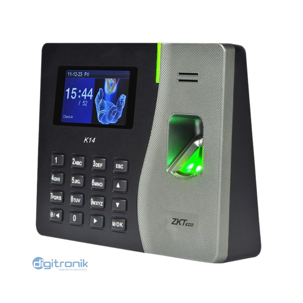 CONTROL DE ASISTENCIA IP MEDIANTE HUELLA - TARJETA ZKTECO K14 PRO