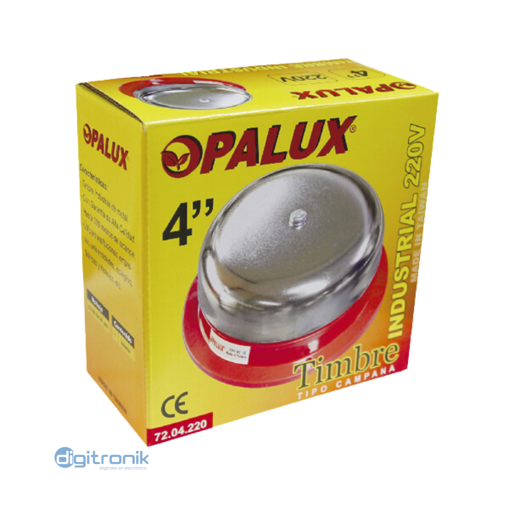 TIMBRE INDUSTRIAL REDONDO 4" 220V AC OPALUX 72.04.220
