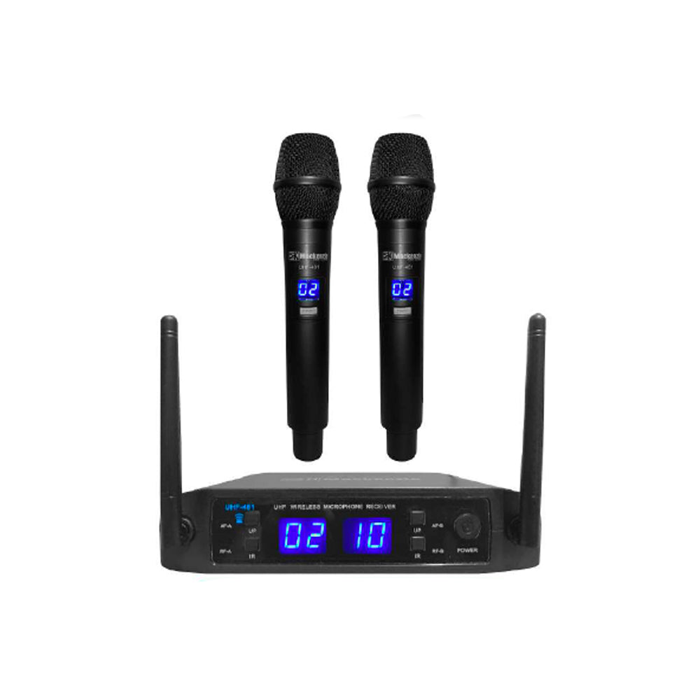MICROFONO INALMABRICO DOBLE UHF 550-960 MACKENZIE UHF-461