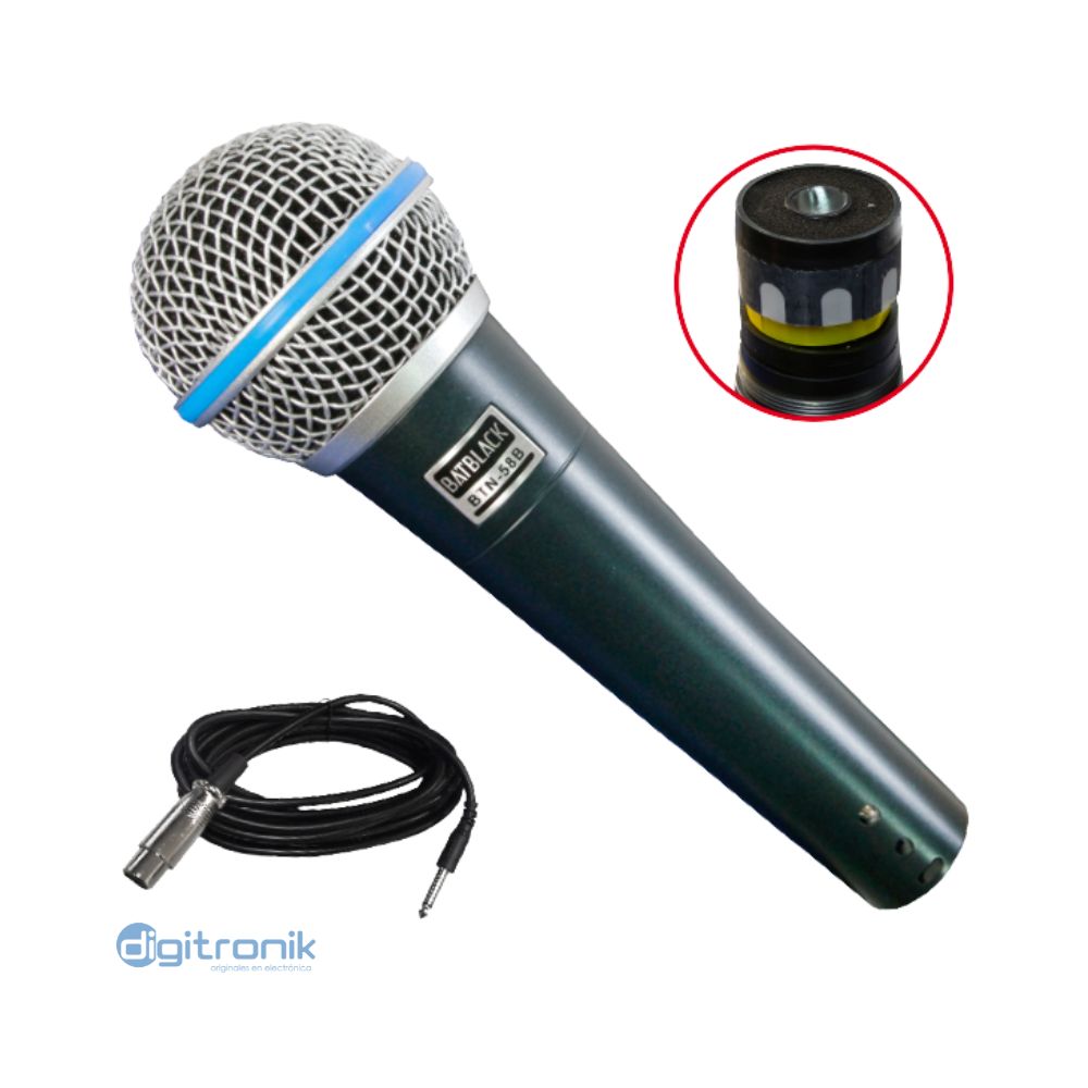 MICROFONO BATBLACK PROFESIONAL DINAMICO UNI BTN-58B