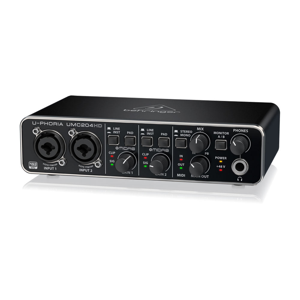 Interfaz de audio Behringer U-Phoria UMC204HD USB