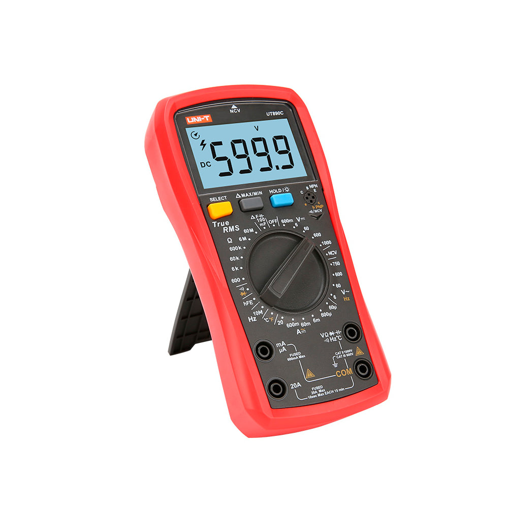 MULTITESTER DIGITAL CON TEMPERATURA TRUE RMS-NCV UNI-T UT-890C