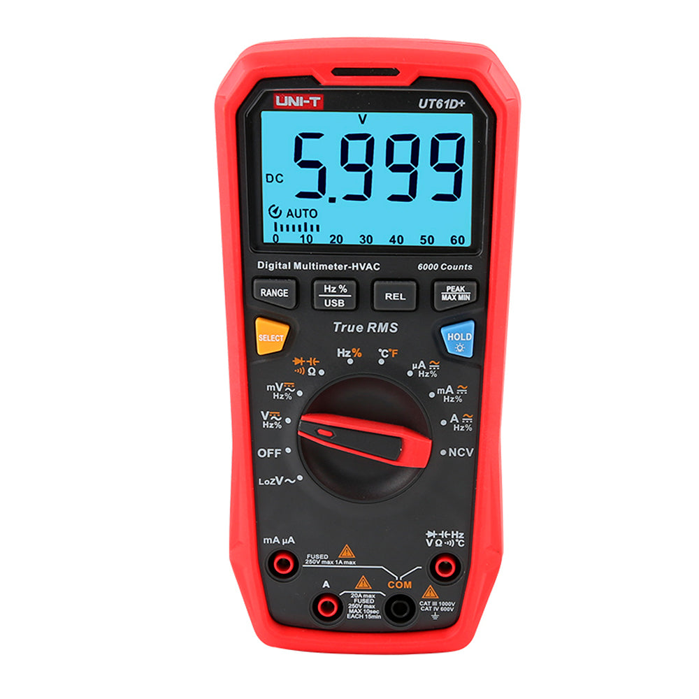 MULTIMETRO DIGITAL C/TEMPERATURA 1000V UNI-T UT-61D+