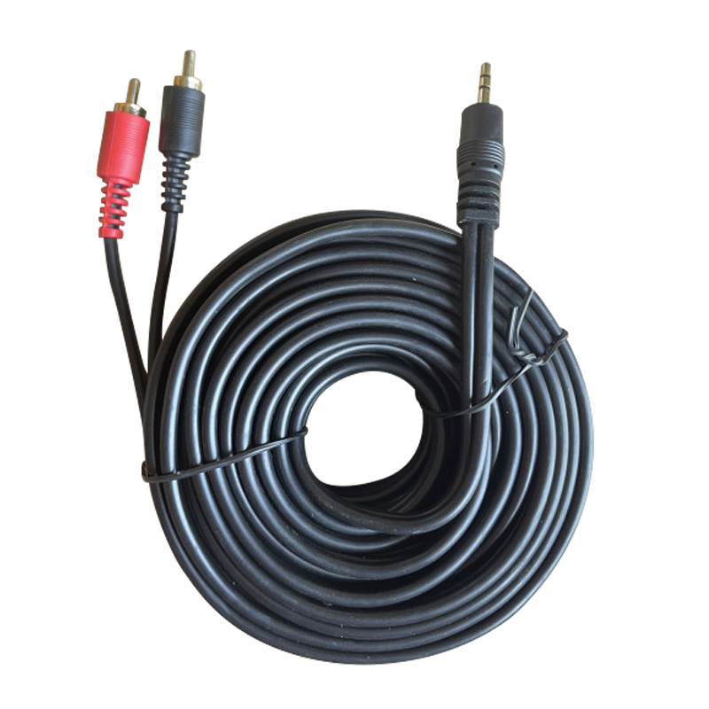 CABLE 2PLUG RCA A 1PLUG STEREO 3.5M NEGRO VOZZEX VZ-2133-10M