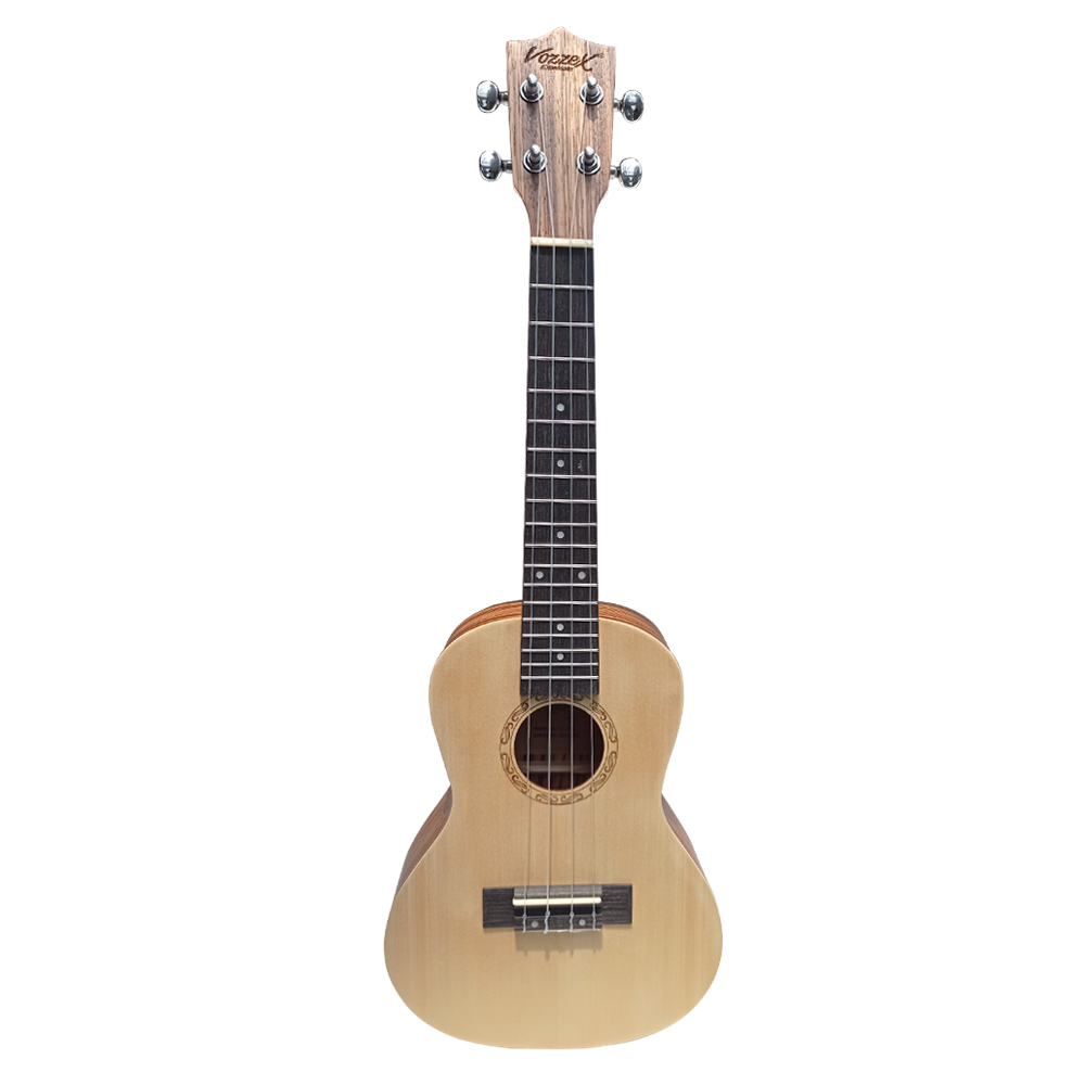 UKELELE 24" CONCIERTO COLOR NATURAL VOZZEX VZ-24C