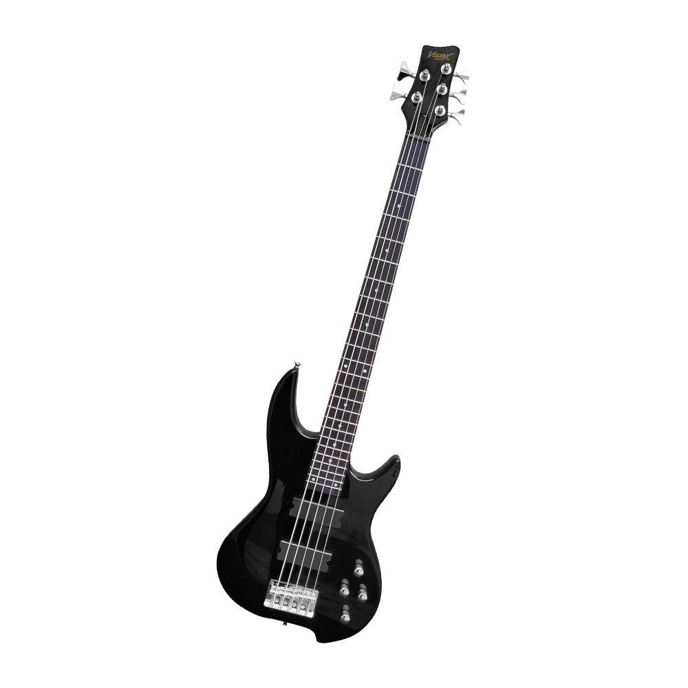 BAJO ELECTRICO ACTIVO 5 CUERDAS 46" NEGRO CON FUNDA VZ-FB-5S/BK VOZZEX