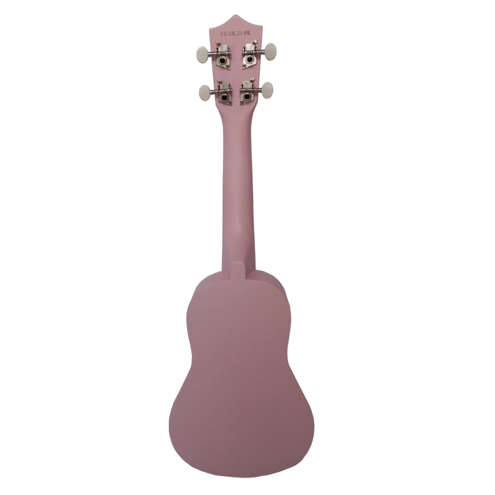 UKELELE ROSADO 21" SOPRANO C/FUNDA VOZZEX VZ-UK/21-PK
