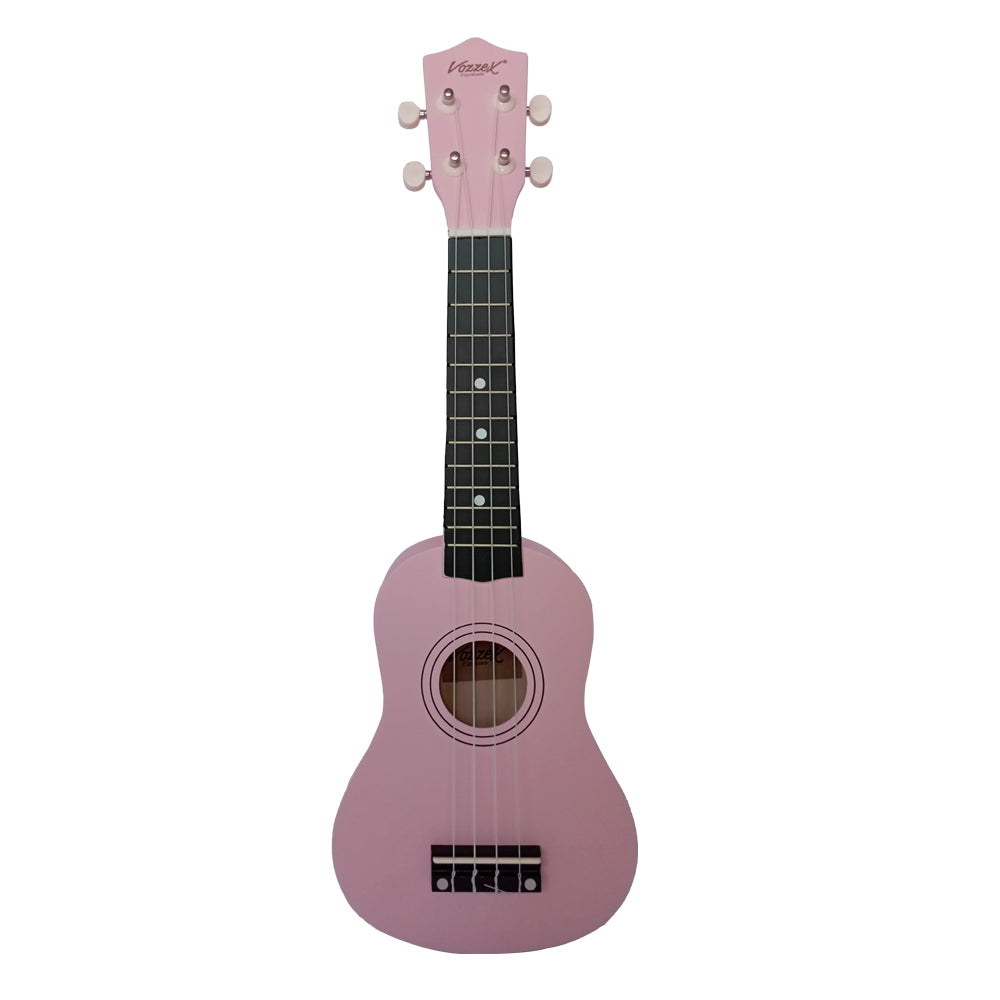 UKELELE ROSADO 21" SOPRANO C/FUNDA VOZZEX VZ-UK/21-PK
