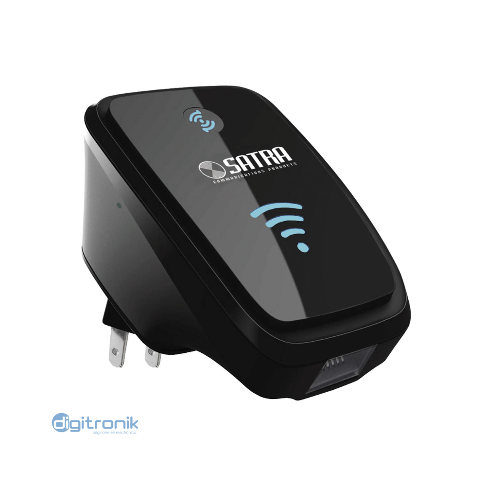 REPETIDOR WIFI MAX 300 MBPS NEGRO SATRA