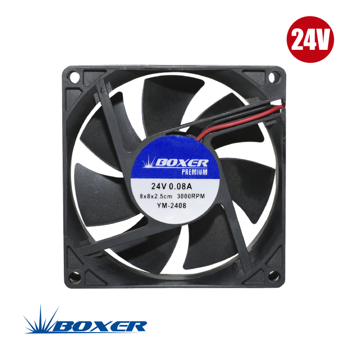 VENTILADOR PCV 24VDC 80MMX80MM BOXER YM-2408