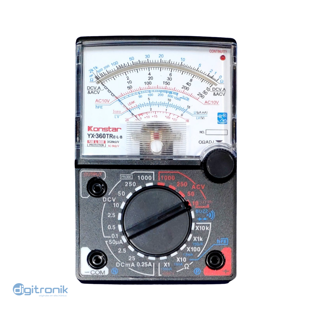 MULTITESTER ANALOGICO KONSTAR 24 RANGOS AC/DC YX-360TRE-B-L