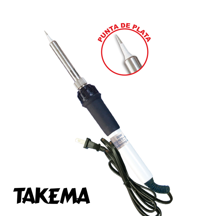 CAUTIN TAKEMA 30W 220VAC PUNTA AGUJA PLATA ZD-23/30W