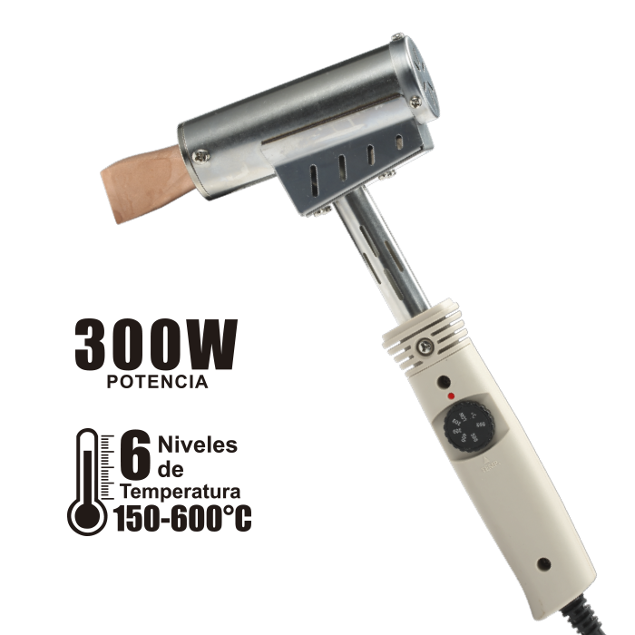 CAUTIN 300W TIPO HACHA CON 6 NIVELES DE TEMPERATURA TAKEMA ZD-751