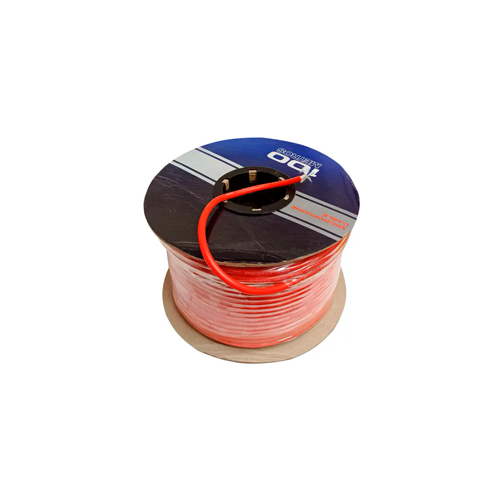 CABLE SHURE BALANCEADO COLOR ROJO B-RED X100MTS