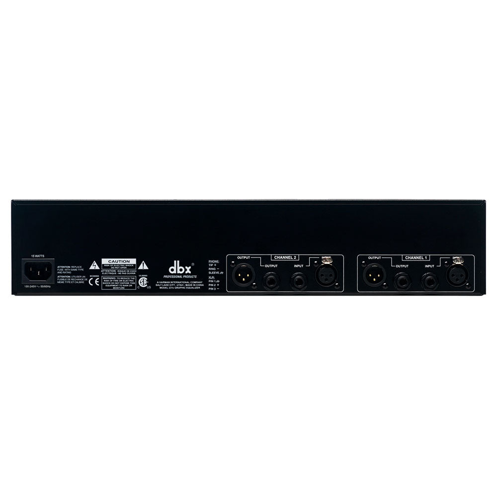 ECUALIZADOR DBX DBX-231SV DUAL 31 BANDAS 2U DE RACK PLATEADO