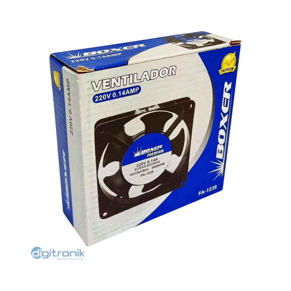 VENTILADOR BOXER 12X12X3.8CM 220V 0.14AMP FA-1238