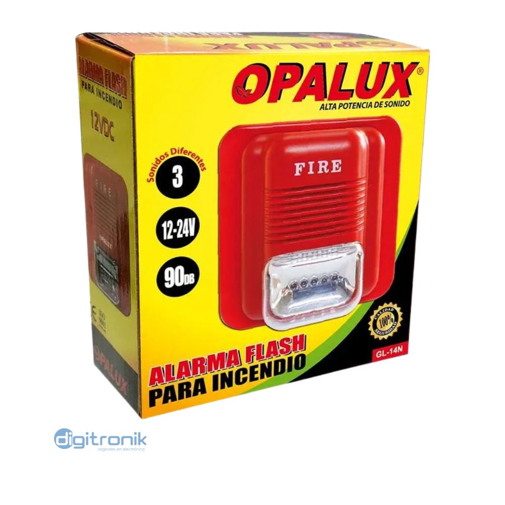 STROBO OPALUX LED DC 12-24V 80-120MA 90DB 76/MINUTE GL-14N