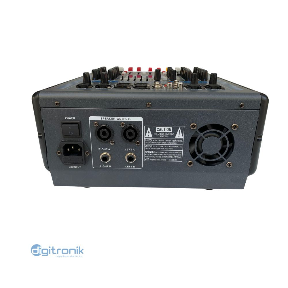 CONSOLA ANALOGA CON POWER DE 4 CANALES MACKENZIE GT-4
