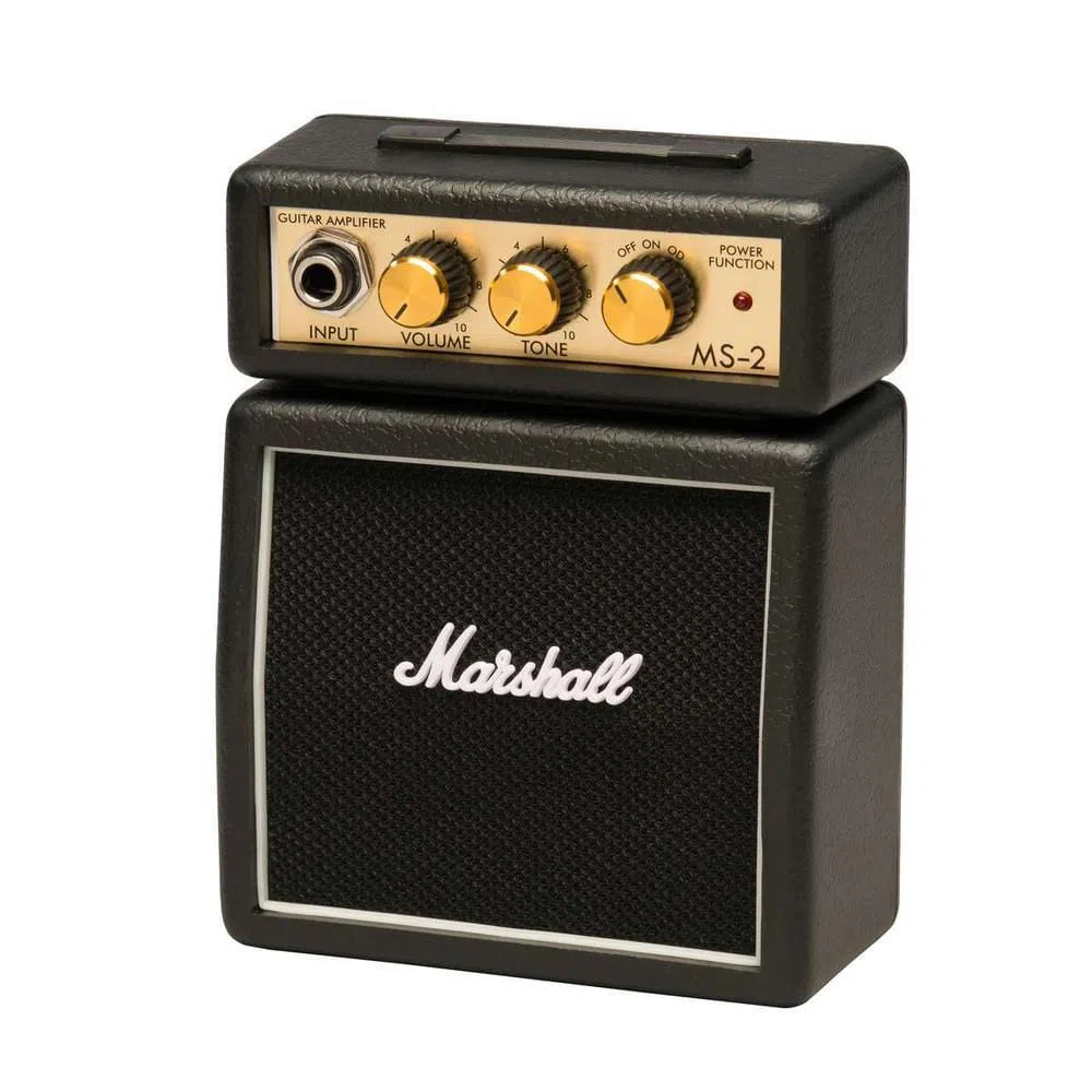 MINI AMPLIFICADOR MARSHALL PARA GUITARRA 1W NEGRO MS-2