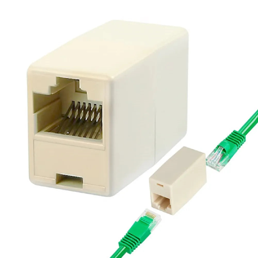 ADAPTADOR UNION DE RJ-45 RED UTP CAT 5E HEMBRA A HEMBRA EMPALME RJ45