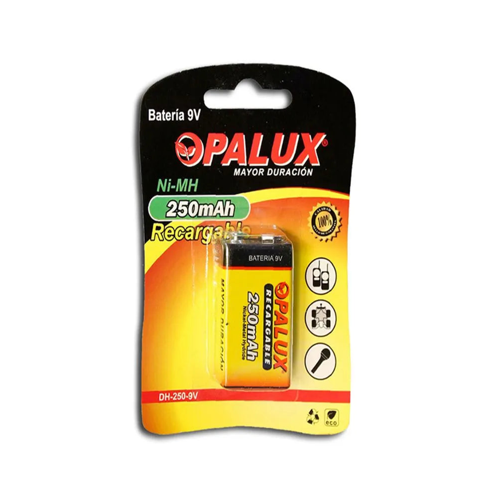 Batería Recargable 9V 250mah DH-250-9V OPALUX