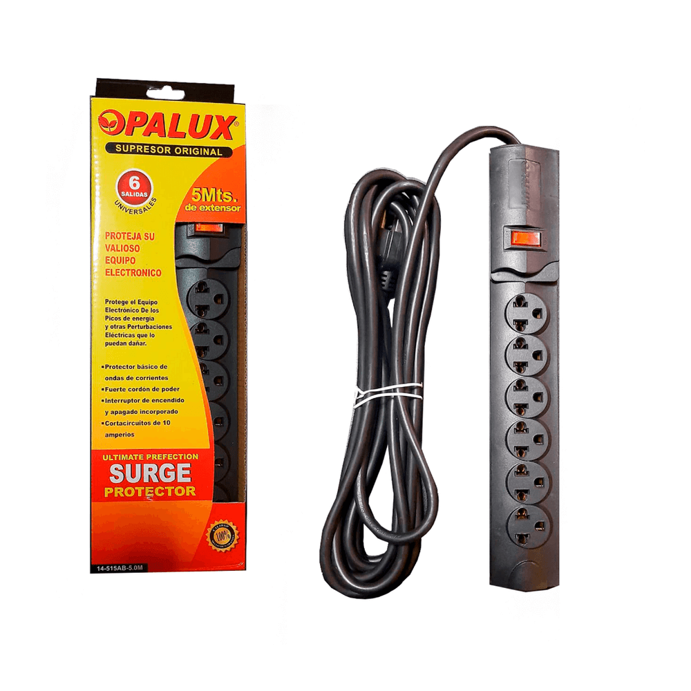 SUPRESOR DE PICO OPALUX 5MTS 6TOMAS UNIVERSAL 14-515AB-5M