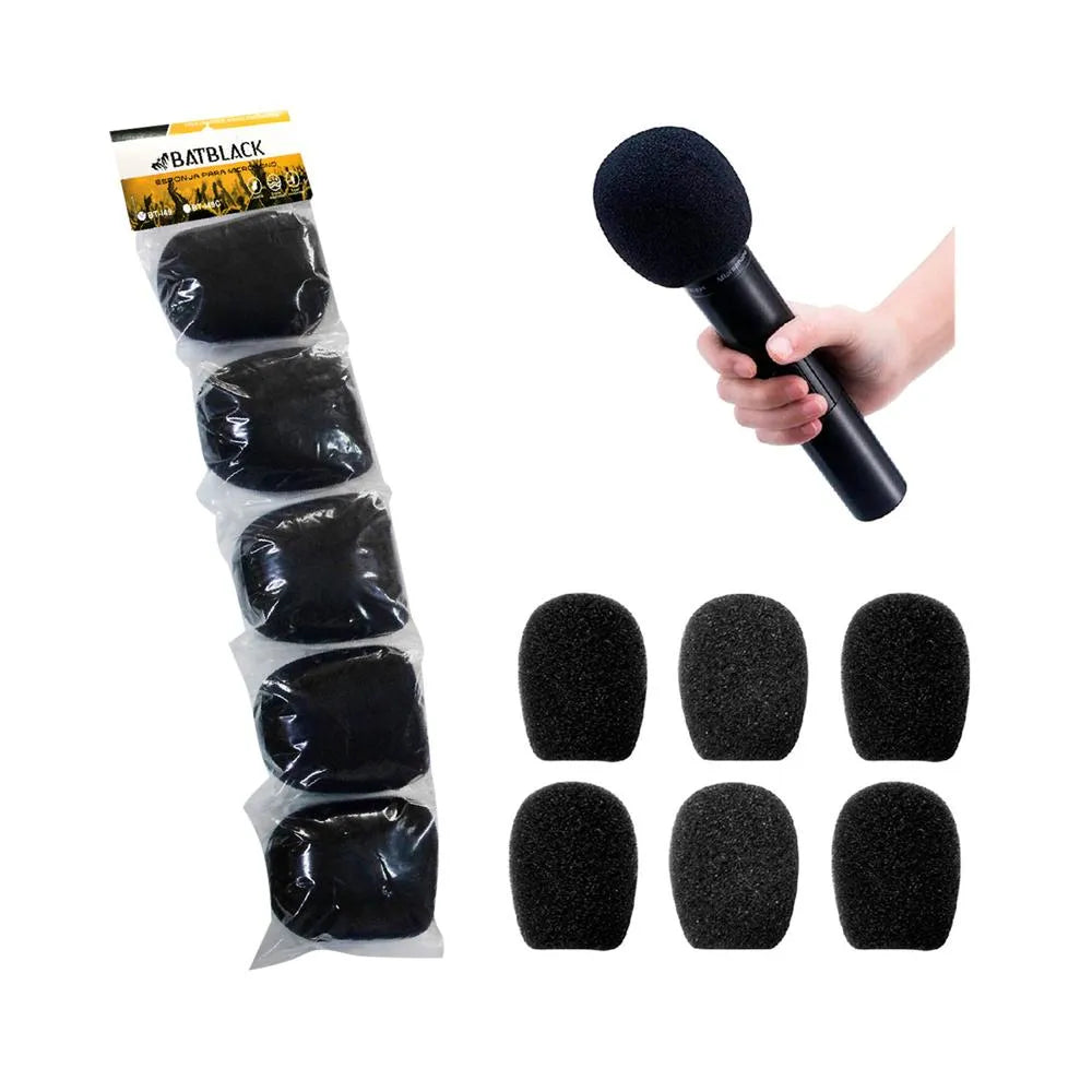 ESPONJA P/MICROFONO SET-5 NEGRO BT-I49 (unidad)