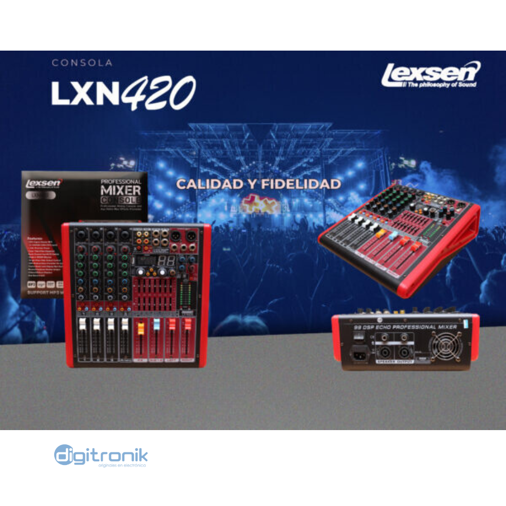 CONSOLA DE 4 CANALES LEXSEN LXN420