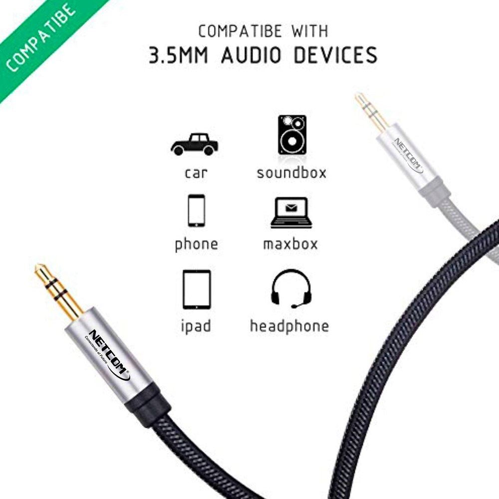 CABLE PLUG 3.5MM TRS DE 3 MTS NETCOM PE-RS0303
