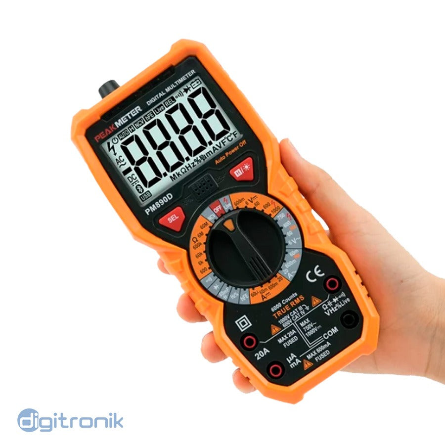 MULTIMETRO DIGITAL PEAKMETER PM890D
