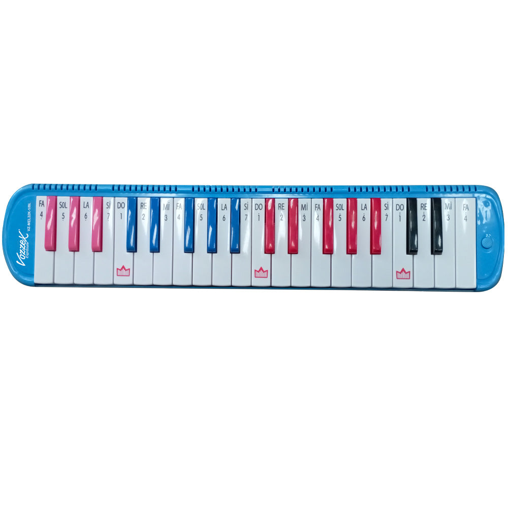 MELODICA 37 TECLAS C/ESTUCHE DE LONA, MANGUERA Y BOQUILLA AZUL VOZZEX VZ-MEL37K-1/BL