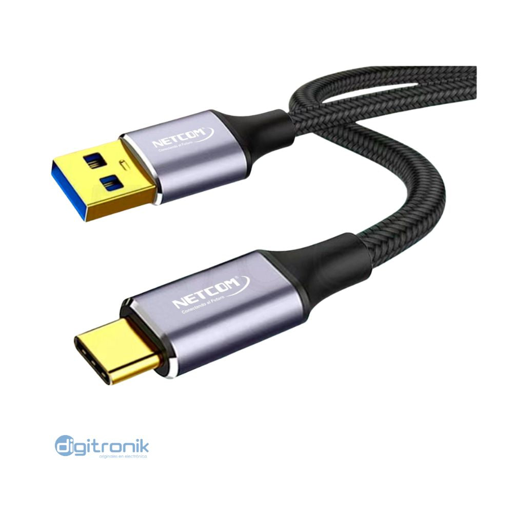 CABLE USB USB-A A USB-C 3.2 GEN 2 DE 1.80MTS NETCOM PE-CA0202