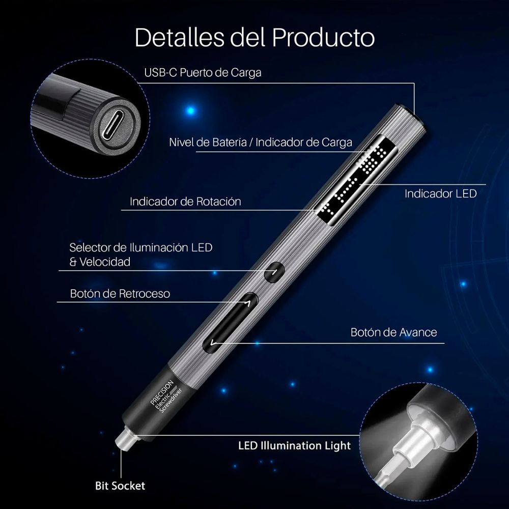 DESTORNILLADOR ELECTRICO INALAMBRICO MIYAKO 59 EN 1 MIY-59N1