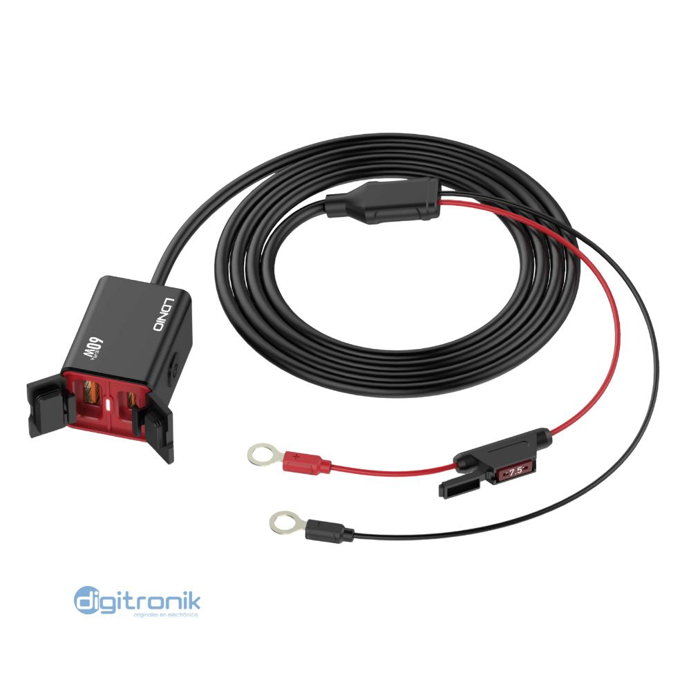 CARGADOR PARA COCHE SUPERRAPIDO PARA MOTOCICLETA LDNIO C108