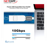 ADAPTADOR USB-C MACHO A USB-A HEMBRA V3.1 GEN 2 NETCOM PE-CU0031