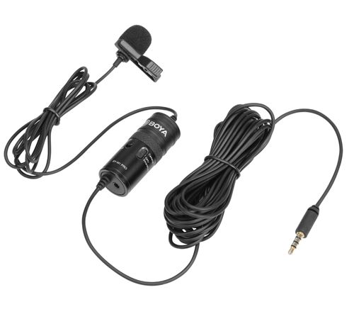 BOYA BY-M1 Pro Omni Lavalier Mic con Atenuación de Sonido para Teléfonos Inteligentes y Cámaras