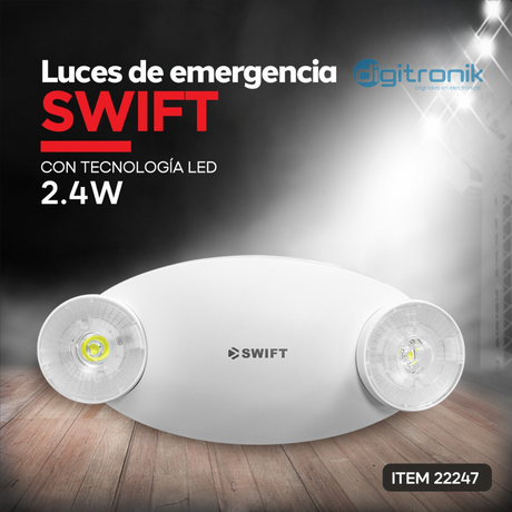 LAMPARA DE EMERGENCIA DUAL CIRCLE 2.4W LE-2.4 SWIFT