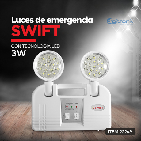 LAMPARA DE EMERGENCIA 3W 32LED 8HRS RABBIT LED-SWIFT