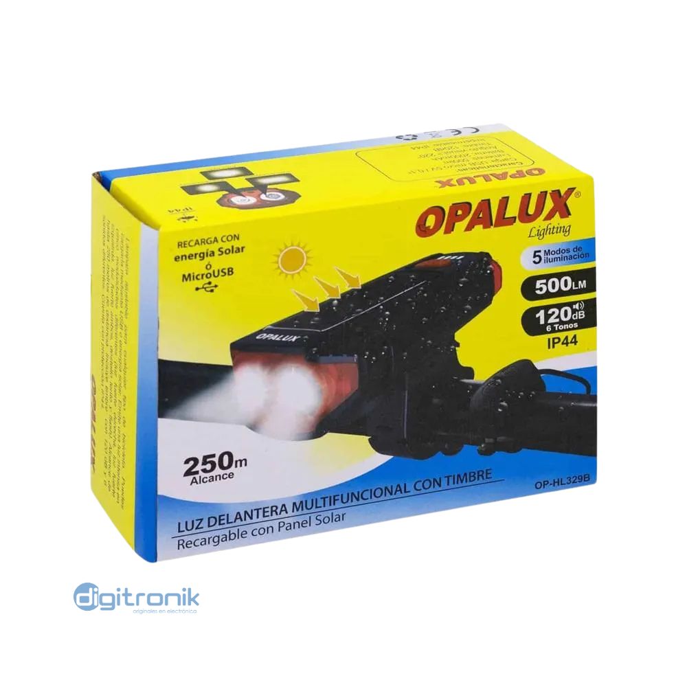 LUZ DELANTERA MULTIFUNCIONAL CON TIMBRE OPALUX OP-HL329B