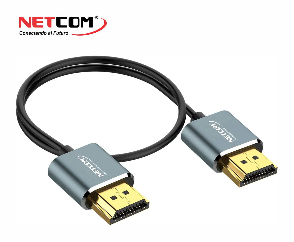 Cable HDMI slim 4K a 60Hz Versión 2.0 de 0.5 metros PE-HD0890 Netcom