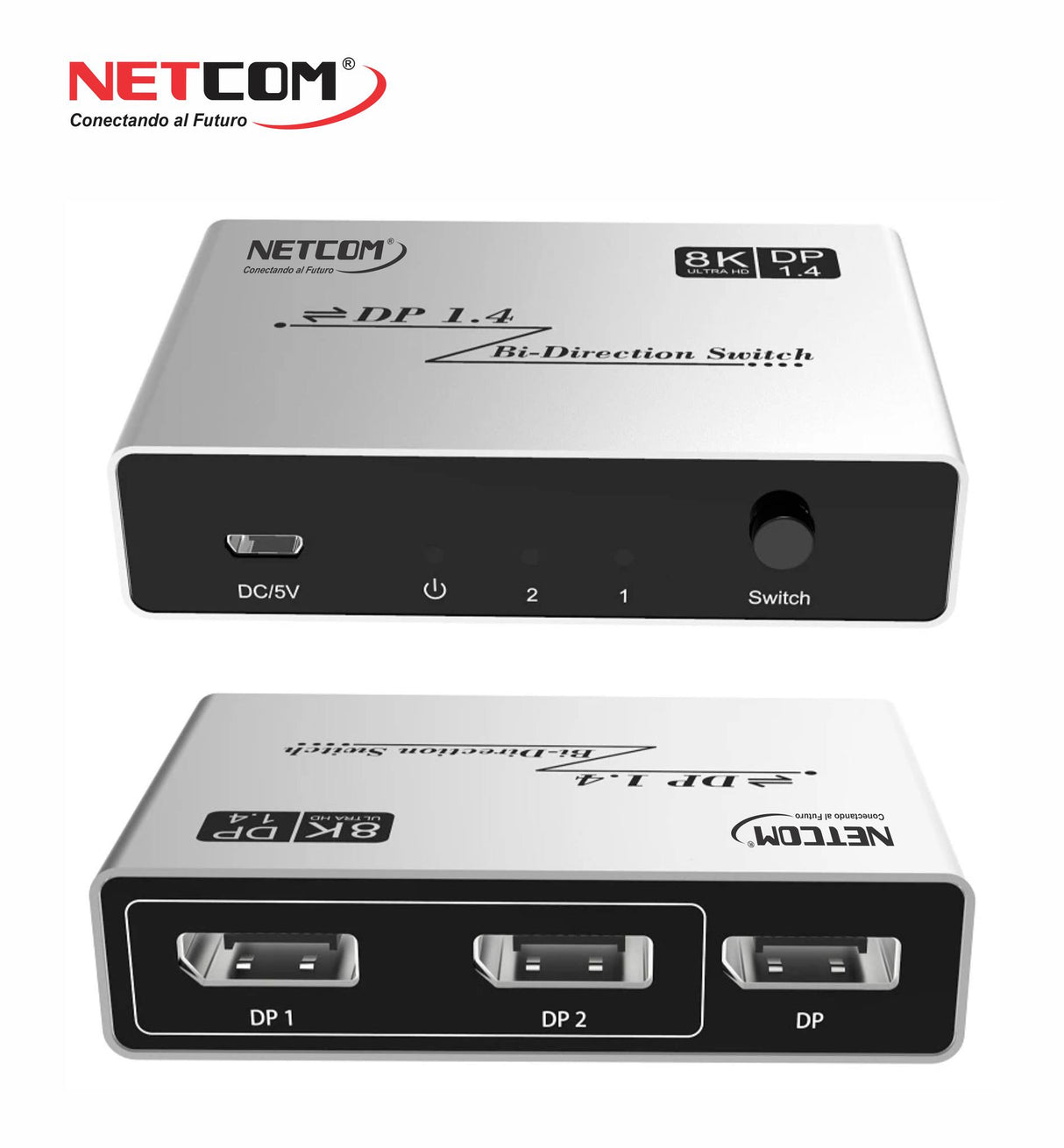 Switch / Splitter DisplayPort V1.4 Bidireccional PE-SW0010 NETCOM