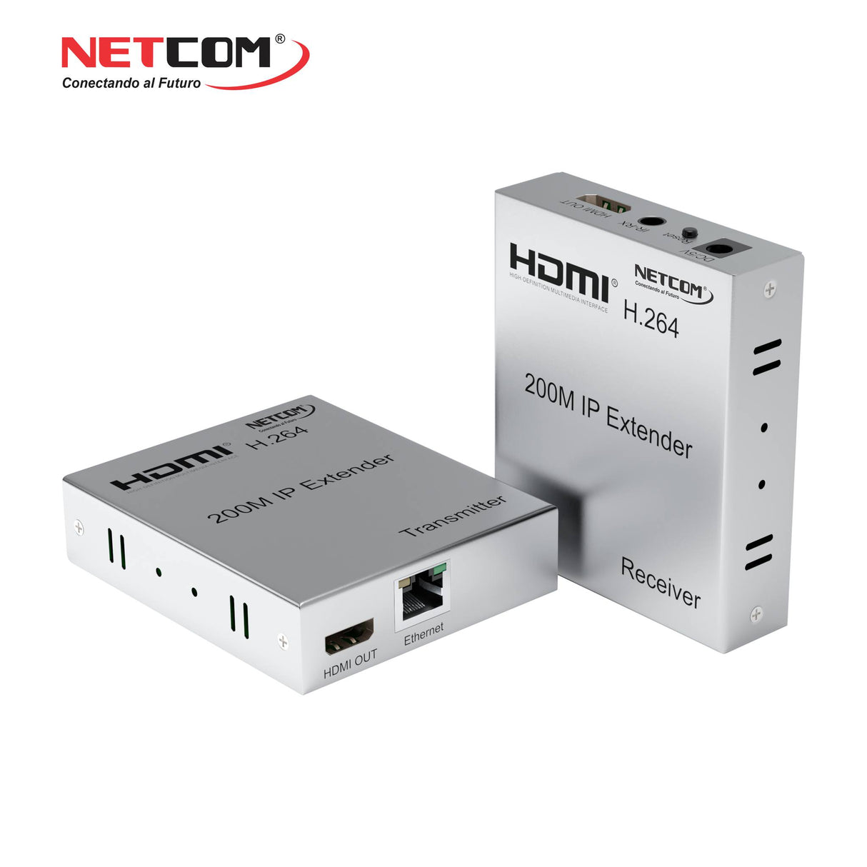 Extender HDMI TCP/IP por Cable CAT5e/6/7 de 200 Mts PE-EIP200 NETCOM