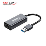 Adaptador USB 3.0 a VGA Full HD PE-CB0857 NETCOM